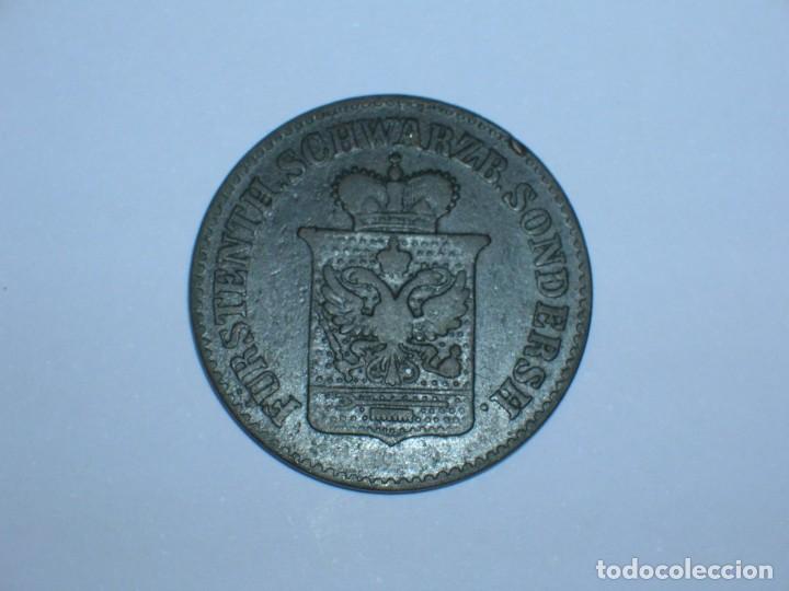 Monedas antiguas de Europa: ALEMANIA/SCHWARBURG-SONDERHAUSEN 3 PFENNIG 1858 A (4289)
