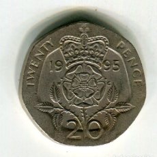 Monedas antiguas de Europa: REINO UNIDO 20 PENIQUES (TWENTY PENCE) AÑO 1995. Lote 249267660