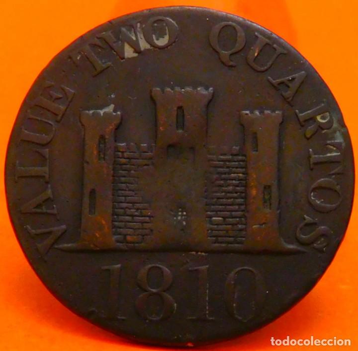 Monedas antiguas de Europa: GIBRALTAR, 2 QUARTOS, 1810. MBC. (1014) - Foto 1