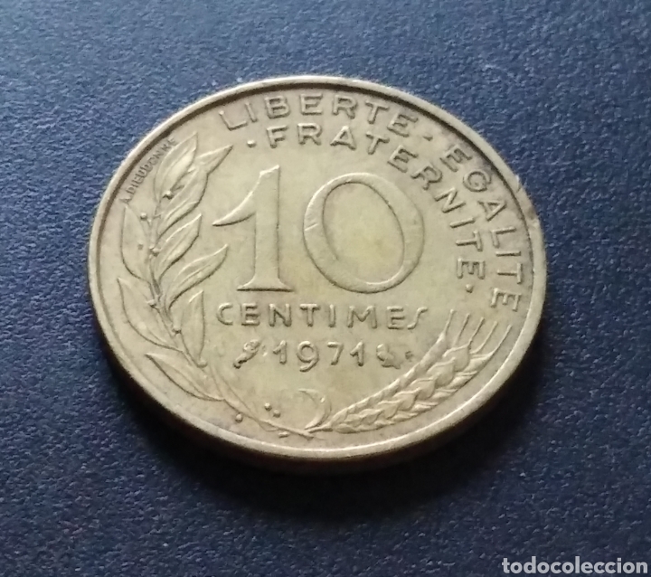 Monedas antiguas de Europa: MONEDA - FRANCIA 10 CENTIMOS 1971 - Foto 3