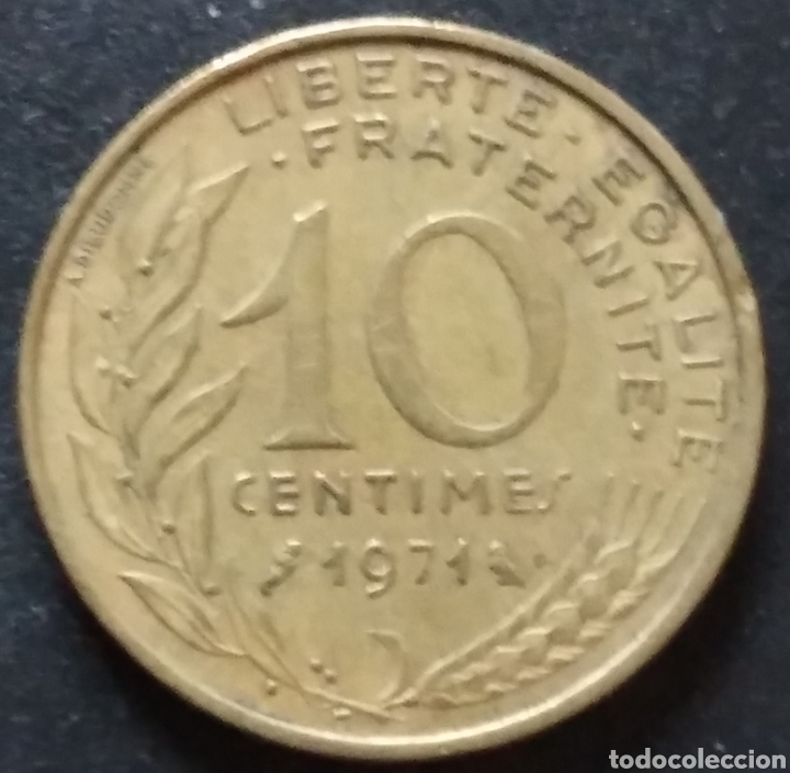 Monedas antiguas de Europa: MONEDA - FRANCIA 10 CENTIMOS 1971 - Foto 1