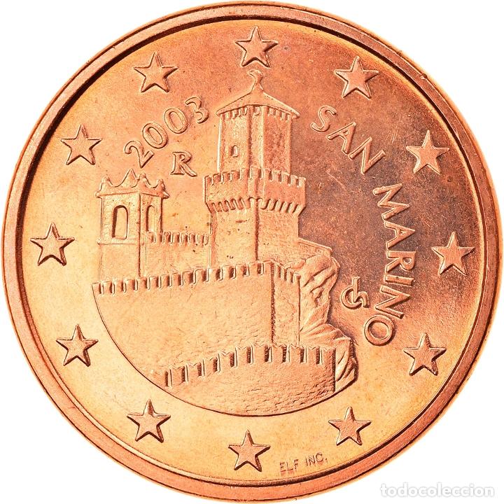 Monete antiche di Europa: [#831336] San Marino, 5 Euro Cent, 2003, Rome, FDC, Cobre chapado en acero, KM:442