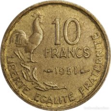 Monedas antiguas de Europa: FRANCIA. 10 FRANCS DE 1951, SIN MARCA CECA. KM# 915. (018).