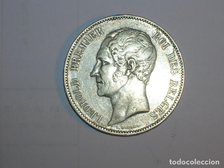 Moedas antigas da Europa: BELGICA 5 FRANCOS 1853 (5546)