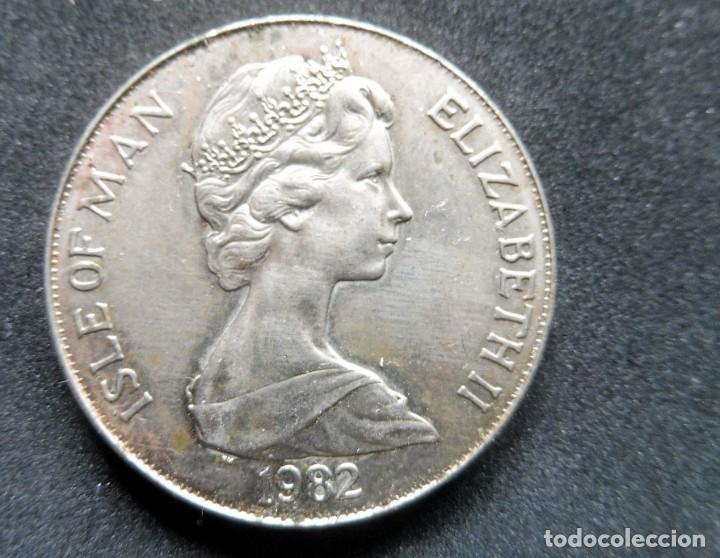 Monedas antiguas de Europa: MONEDA 1982 - COBRE NIQUEL - 1 CROWN - ISLE OF MAN ELIZABETH II - KM 93