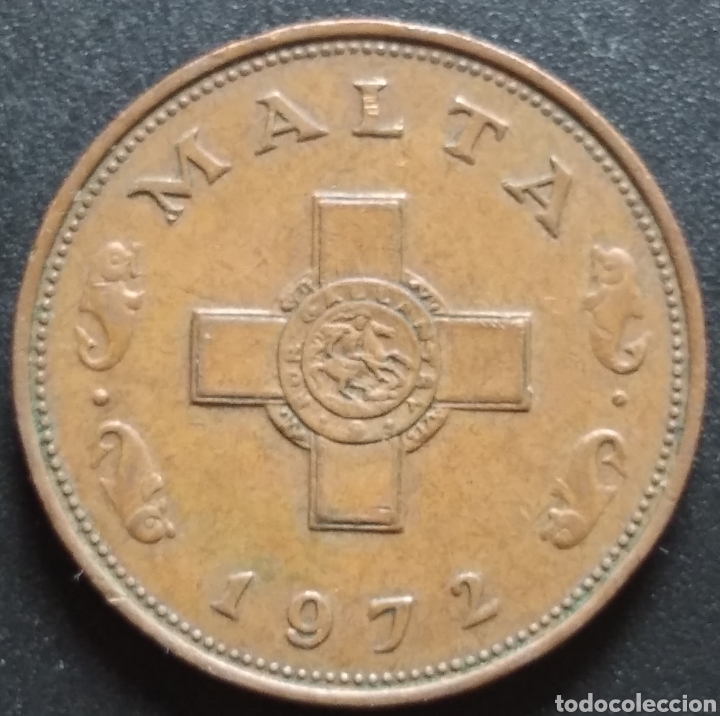 Monedas antiguas de Europa: MONEDA - MALTA 1 CENT 1972 - Foto 2