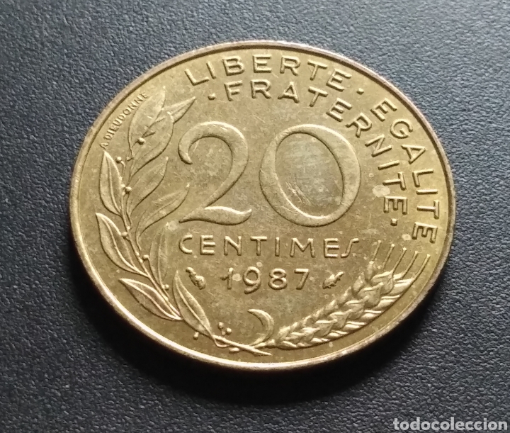 Monedas antiguas de Europa: MONEDA - FRANCIA 20 CENTIMOS 1987 - Foto 3