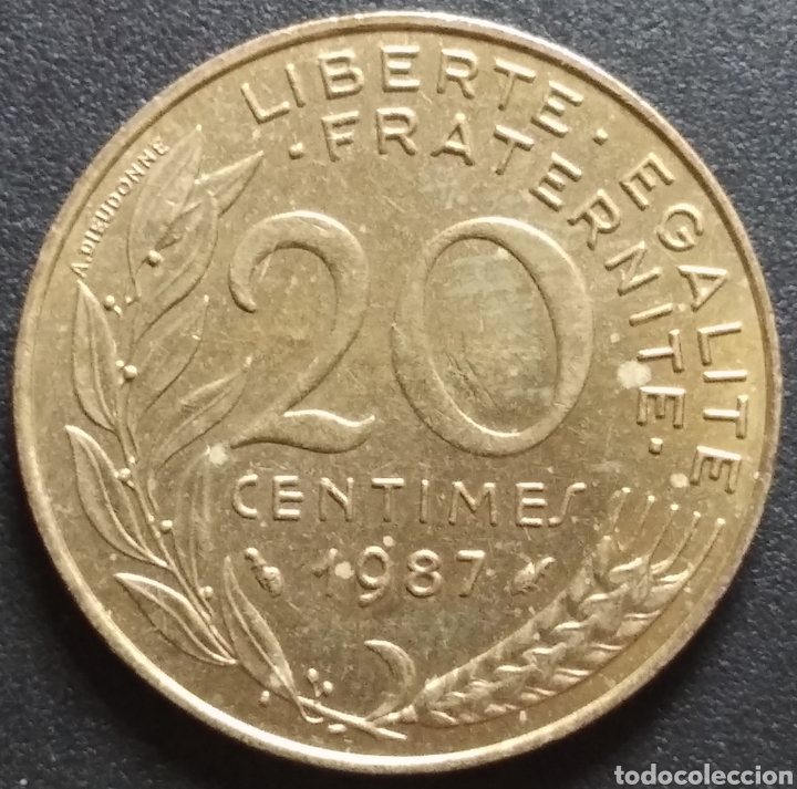 Monedas antiguas de Europa: MONEDA - FRANCIA 20 CENTIMOS 1987 - Foto 1