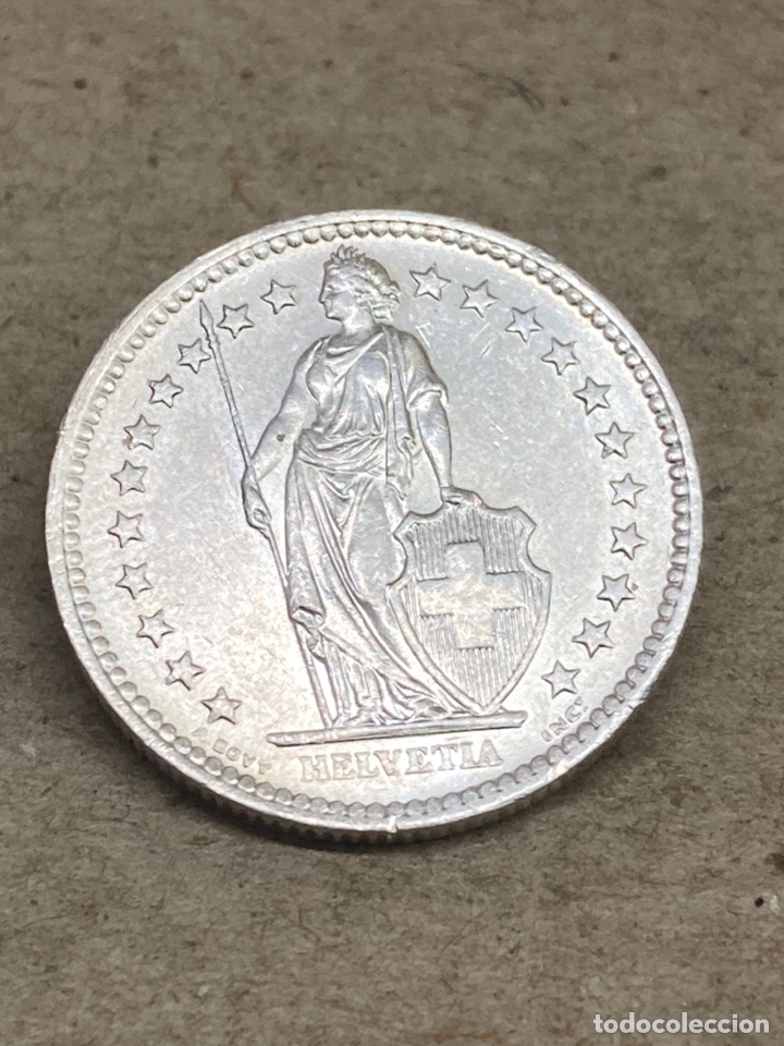 Monedas antiguas de Europa: Moneda de plata 2Fr 1964 - Foto 1