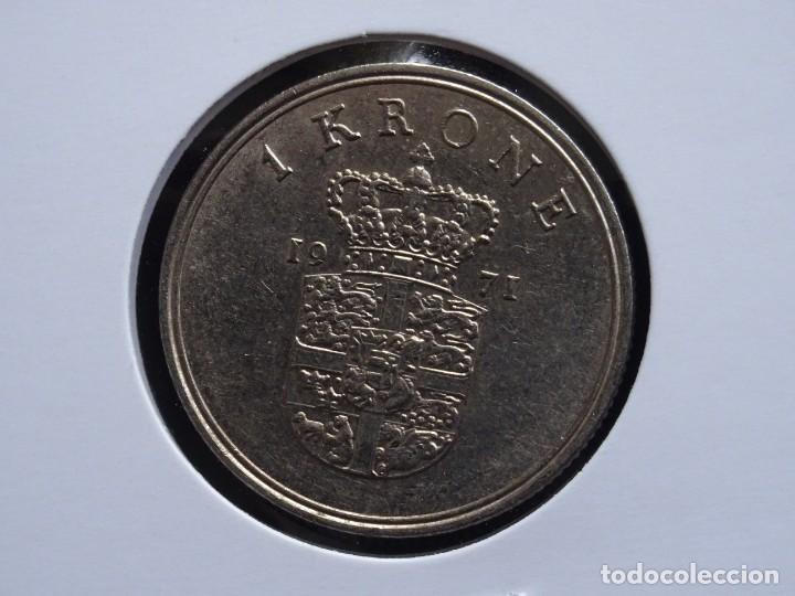 Monedas antiguas de Europa: DINAMARCA 1 CORONA 1971 - Foto 2