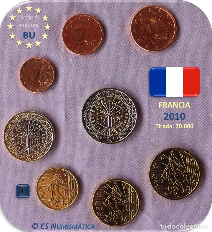 Moedas antigas da Europa: Serie Francia 2010 BU