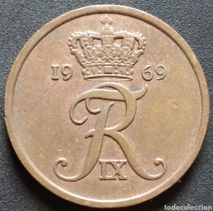 Monedas antiguas de Europa: MONEDA - DINAMARCA 5 ORE 1969 - Foto 2