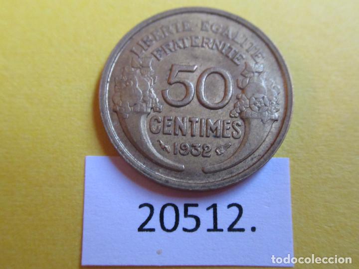 Monedas antiguas de Europa: Francia 50 c&eacute;ntimos 1932 - Foto 2