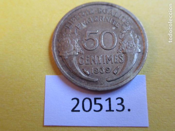 Monedas antiguas de Europa: Francia 50 c&eacute;ntimos 1939 - Foto 2