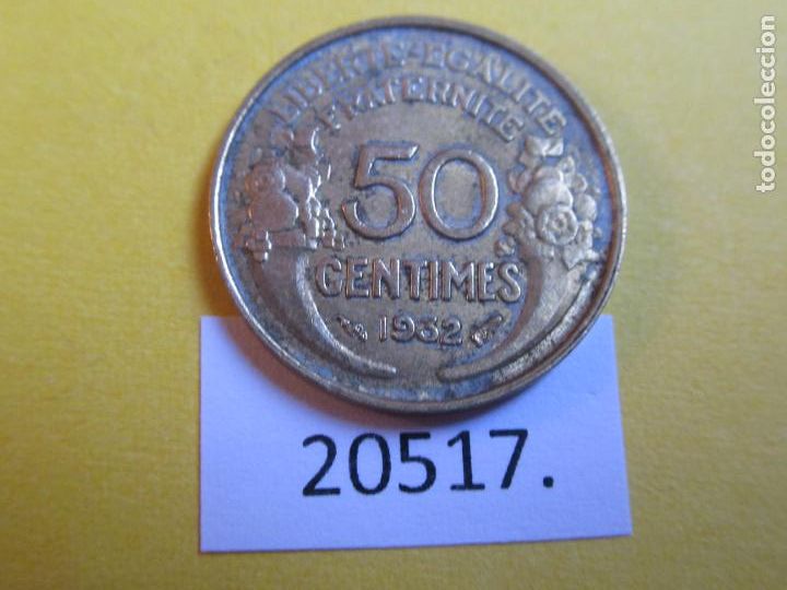 Monedas antiguas de Europa: Francia 50 c&eacute;ntimos 1932 - Foto 2