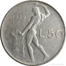 Monedas antiguas de Europa: ITALIA. 50 LIRAS DE 1959. KM# 95.1. (078).. Lote 265990103
