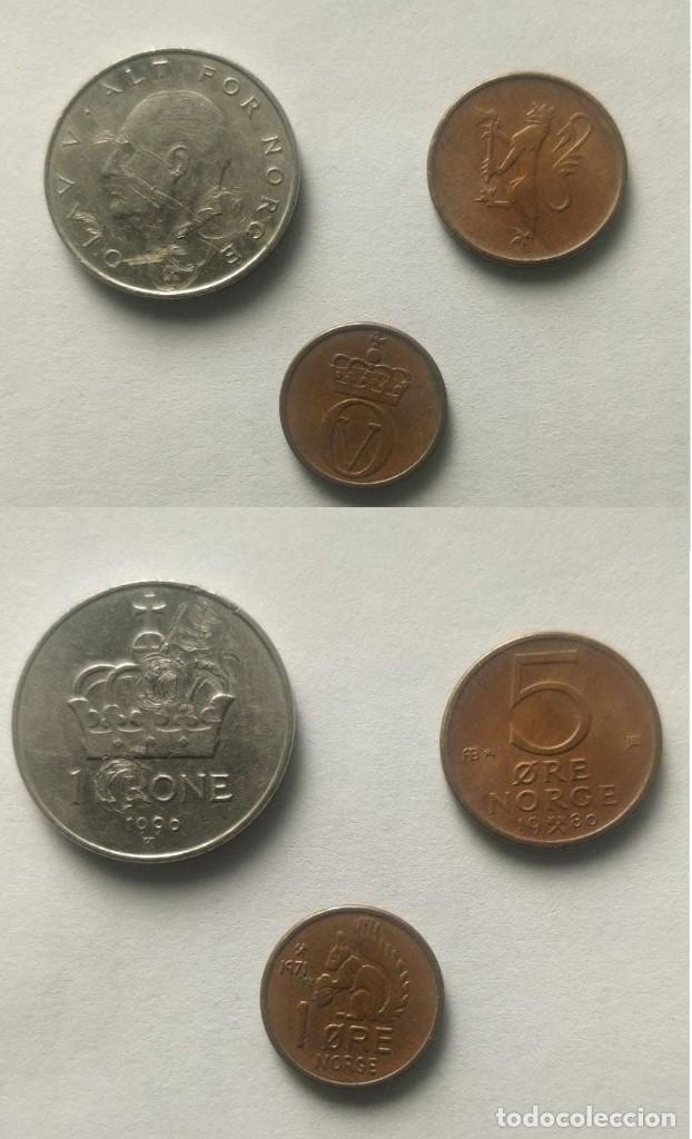 Monedas antiguas de Europa: 3 MONEDAS DE NORUEGA - Foto 1
