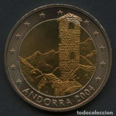 Monedas antiguas de Europa: ANDORRA, MONEDA BIMETALICA, IGLESIA SANTA COLOMA, VALOR: 2 EUROS, 2004, SPECIMEN, ESSAI. Lote 268128694