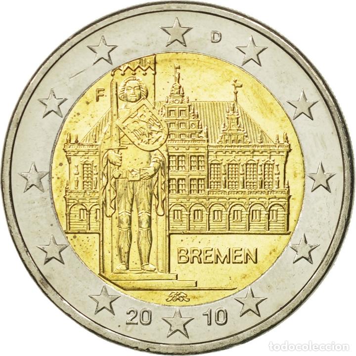 Monete antiche di Europa: [#463302] ALEMANIA - REP&Uacute;BLICA FEDERAL, 2 Euro, Bremen, 2010, SC, Bimet&aacute;lico, KM:285