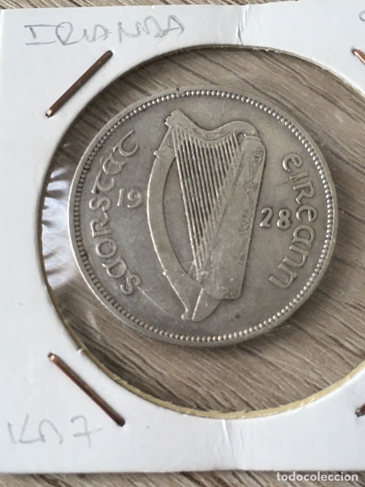 Monedas antiguas de Europa: Eire 2 chelines de plata de 1928 - Foto 1