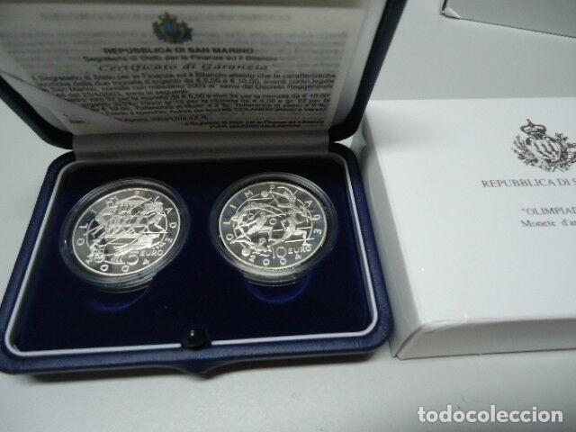 Moedas antigas da Europa: SAN MARINO 5 + 10 EUROS 2003