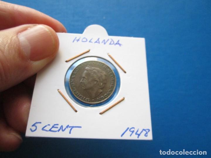 Monedas antiguas de Europa: moneda de Holanda de 5 c&eacute;ntimos de 1948 - Foto 1