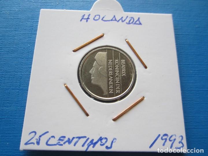 Monedas antiguas de Europa: moneda de Holanda de 25 c&eacute;ntimos de 1993 - Foto 1
