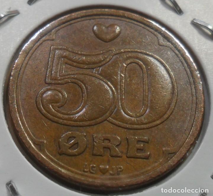 Monedas antiguas de Europa: DINAMARCA - 50 ORE - 1990 - Foto 2