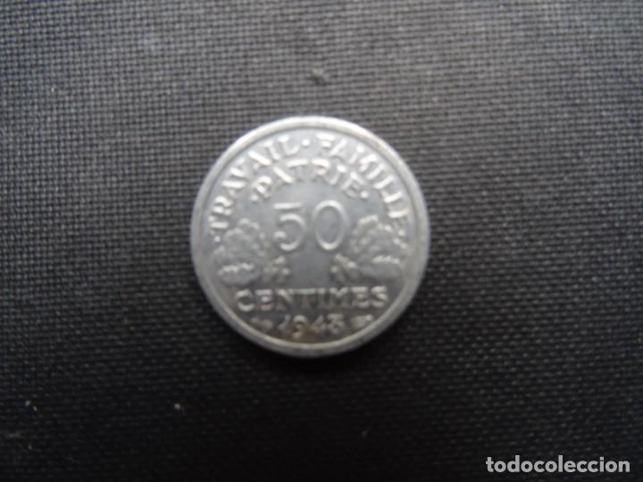 Monedas antiguas de Europa: FRANCIA 50 CENTIMOS 1943 - Foto 2