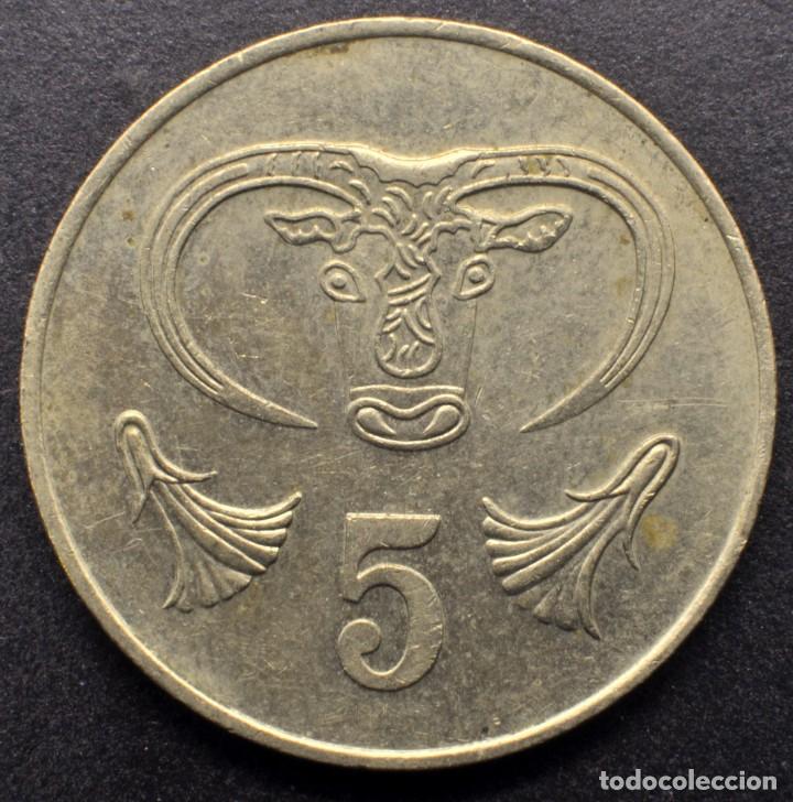 Monedas antiguas de Europa: Chipre, 5 centavos 1983 - Foto 2