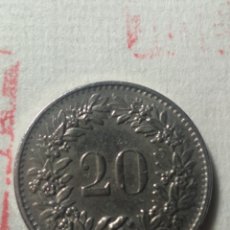Monedas antiguas de Europa: 20 CÉNTIMOS SUIZA 1970. Lote 279464258
