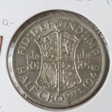 Monedas antiguas de Europa: REINO UNIDO 1/2 CORONA DE PLATA 1946. Lote 279501533