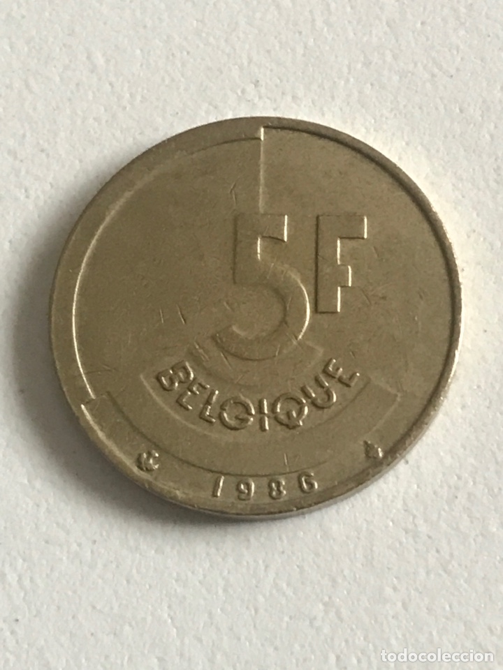 Alte M&uuml;nzen aus Europa: B&eacute;lgica 5 Francos 1986 Ref 22