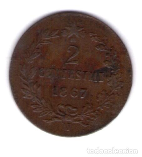 Monedas antiguas de Europa: italia 2 centesimi 1867m muy bueno Ed. 1867