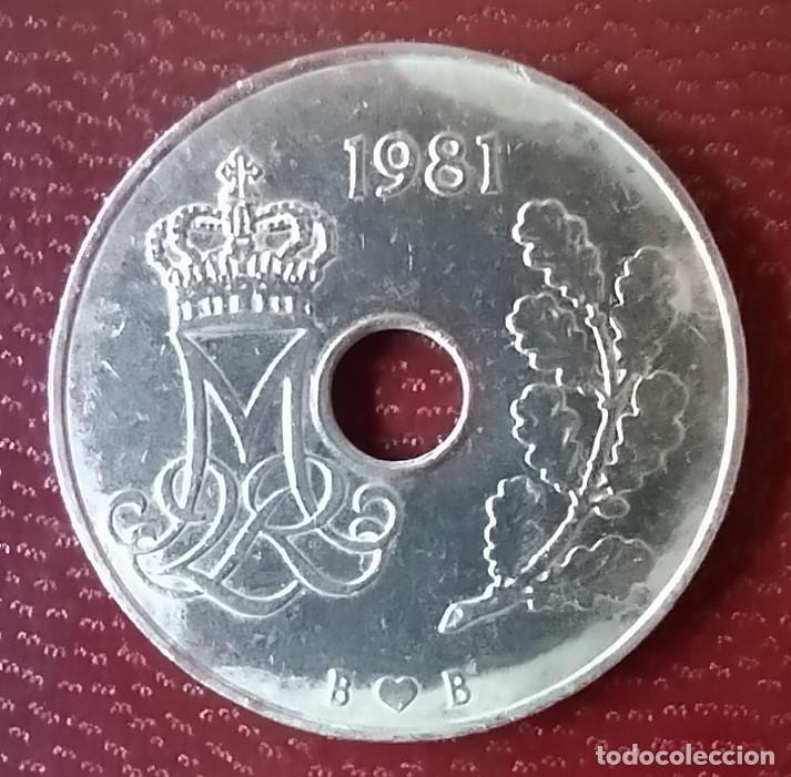 Monedas antiguas de Europa: MONEDA 25 ORE DINAMARCA 1981, - Foto 2