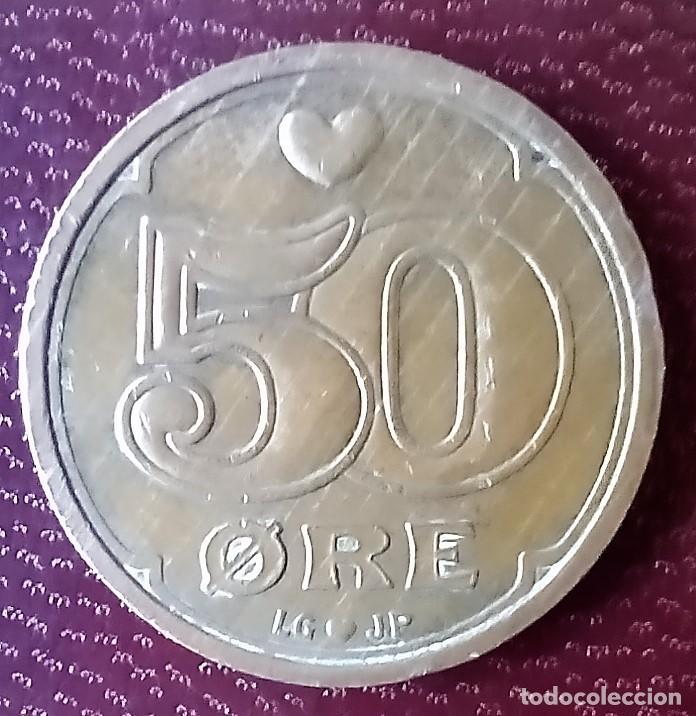 Monedas antiguas de Europa: Moneda de Dinamarca 50Ore 1998 - Foto 1