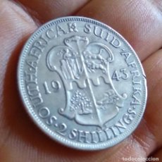 Monedas antiguas de Europa: MONEDA DE 2 CHELINES, SUDÁFRICA 1943 (PLATA)