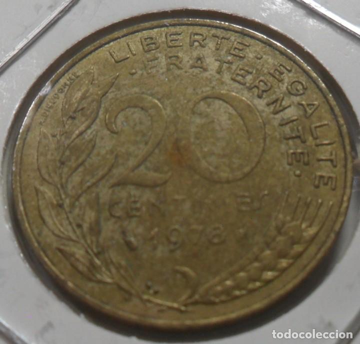 Monedas antiguas de Europa: FRANCIA - 20 CENTIMOS - 1978 - Foto 1