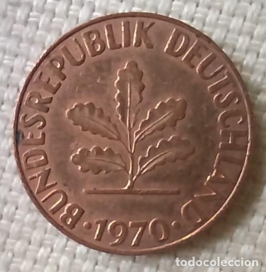 Monedas antiguas de Europa: 2 PFENNIG 1970 CECA J-HAMBURGO