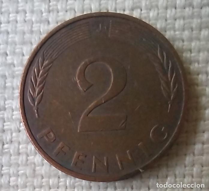 Monedas antiguas de Europa: 2 PFENNIG 1977 CECA J-HAMBURGO