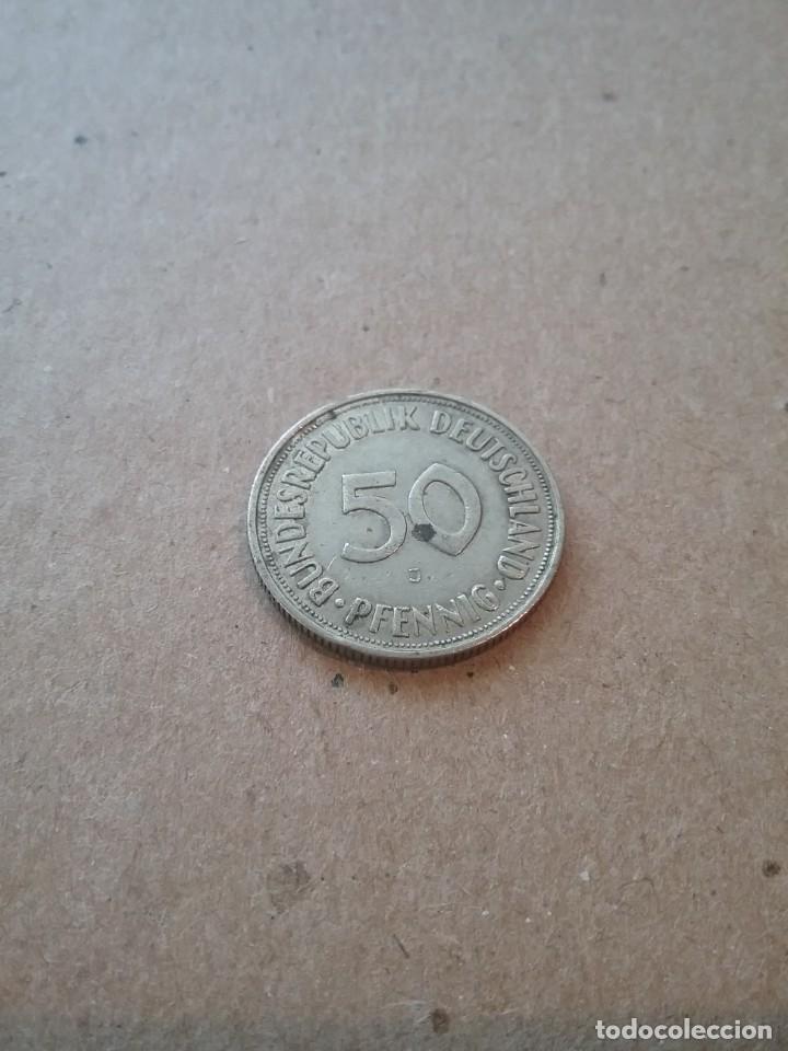 Monedas antiguas de Europa: 15 MONEDAs de 50 peniques alemanes 1950 en adelante (484 -1)