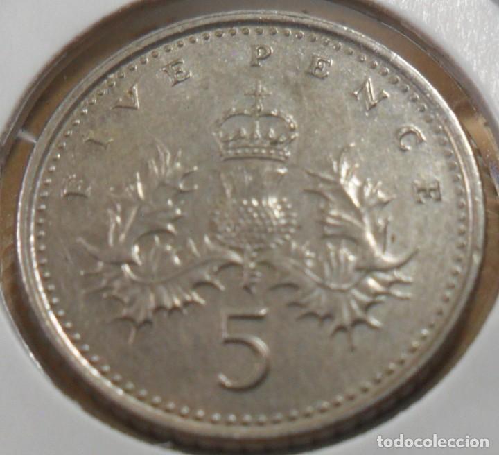 Monedas antiguas de Europa: INGLATERRA - 5 PENCE - 2001 - Foto 2