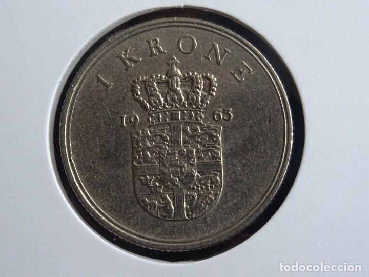 Monedas antiguas de Europa: DINAMARCA 1 CORONA 1963 - Foto 2