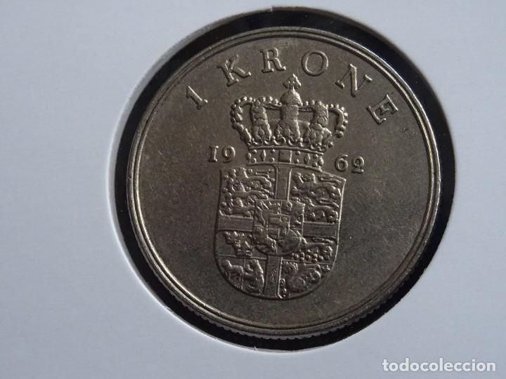 Monedas antiguas de Europa: DINAMARCA 1 CORONA 1962 - Foto 2