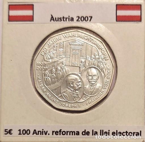 Monedas antiguas de Europa: 5 euros Austria / &Ouml;sterreich 2007 Centenario reforma ley electoral / 100 years electoral reform
