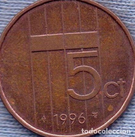 Monedas antiguas de Europa: holanda 5 cents 1996 beatrix - Foto 1