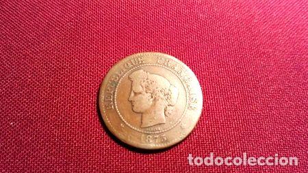 Monedas antiguas de Europa: moneda francia 5 centimes cobre 1875 regular - Foto 1