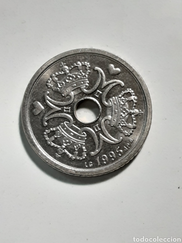 Monedas antiguas de Europa: Moneda 1 kroner Dinamarca 1995 - Foto 1