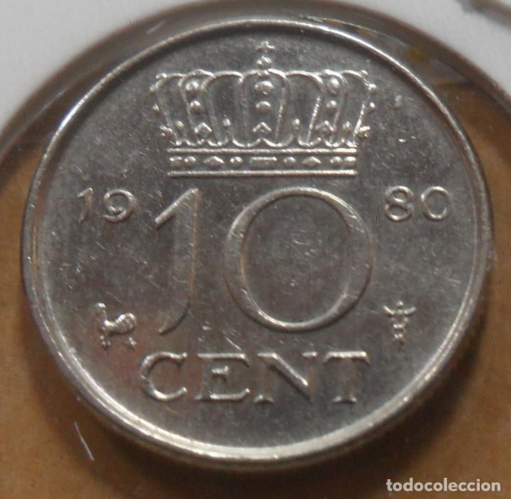 Monedas antiguas de Europa: HOLANDA - 10 CENTIMOS - 1980 - Foto 2