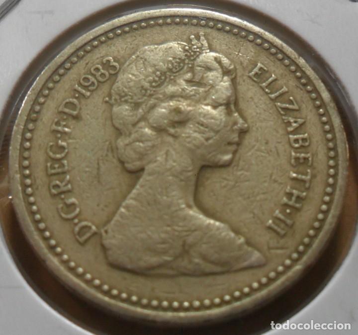 Monedas antiguas de Europa: INGLATERRA - 1 POUND - 1983 - Foto 1